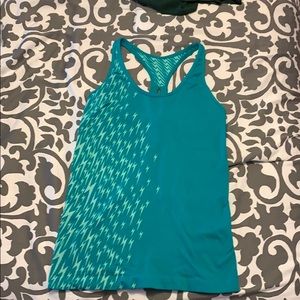 Teal workout racerback top